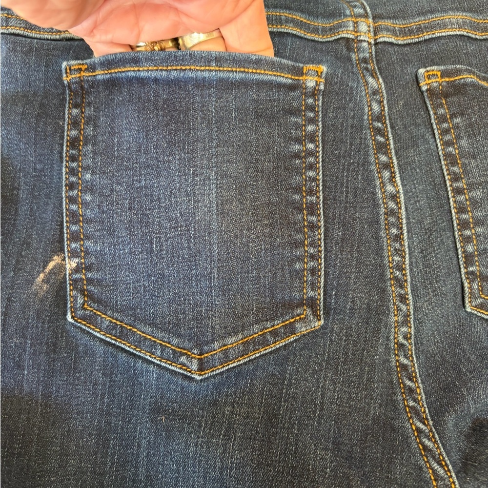 #488 SPANX Dark Indigo High-Rise Flare Jeans. Tall - Picture 10 of 10